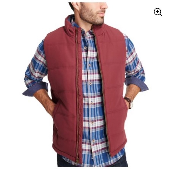 NWT men’s rusty red puffer vest size M - Picture 1 of 5